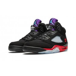 Stockx Nike Jordan 5 Grape Fire Red BLACK Shoes CZ1786 001