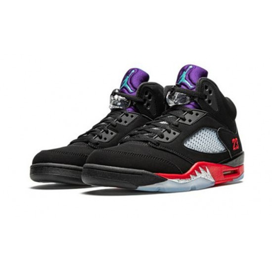 Stockx Nike Jordan 5 Grape Fire Red BLACK Shoes CZ1786 001