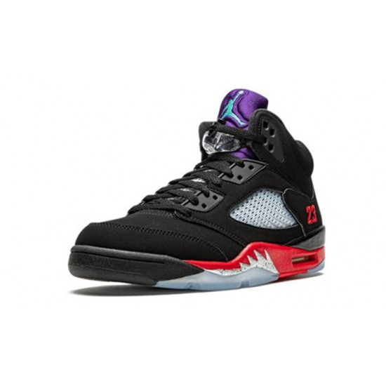 Stockx Nike Jordan 5 Grape Fire Red BLACK Shoes CZ1786 001