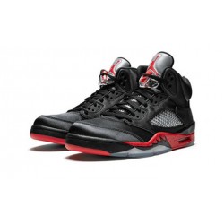 Stockx Nike Jordan 5 Satin Bred NOIR/UNIVERSITE ROUGE NOIR Shoes 136027 006