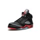 Stockx Nike Jordan 5 Satin Bred NOIR/UNIVERSITE ROUGE NOIR Shoes 136027 006